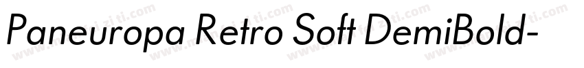 Paneuropa Retro Soft DemiBold字体转换
